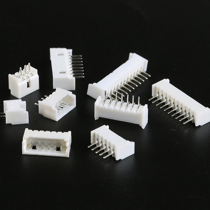 50Pcs Micro JST 1.25 มม.2P 3P 4P 5P 6P 7P 8P 10P ตรง Pin หญิงสําหรับ PCB BOARD สีขาว 1.25