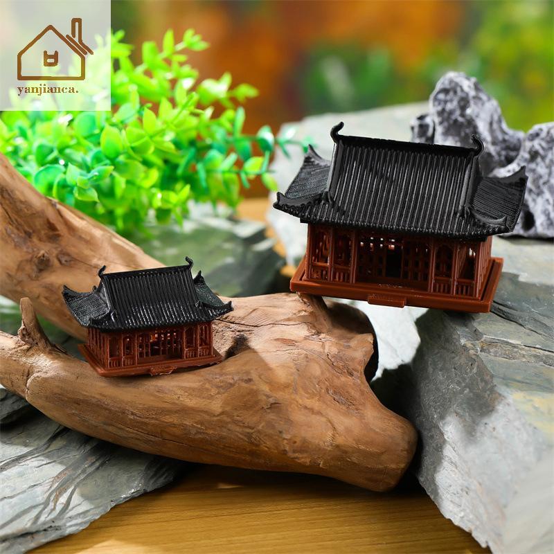 YANCA Miniature Pavilion ตุ๊กตาบอนไซ Nament ตกแต่งสวน Micro ภูมิทัศน์รูปปั้น Gazebo รุ่น Zen Garden อุปกรณ์ Yard Rockery TH