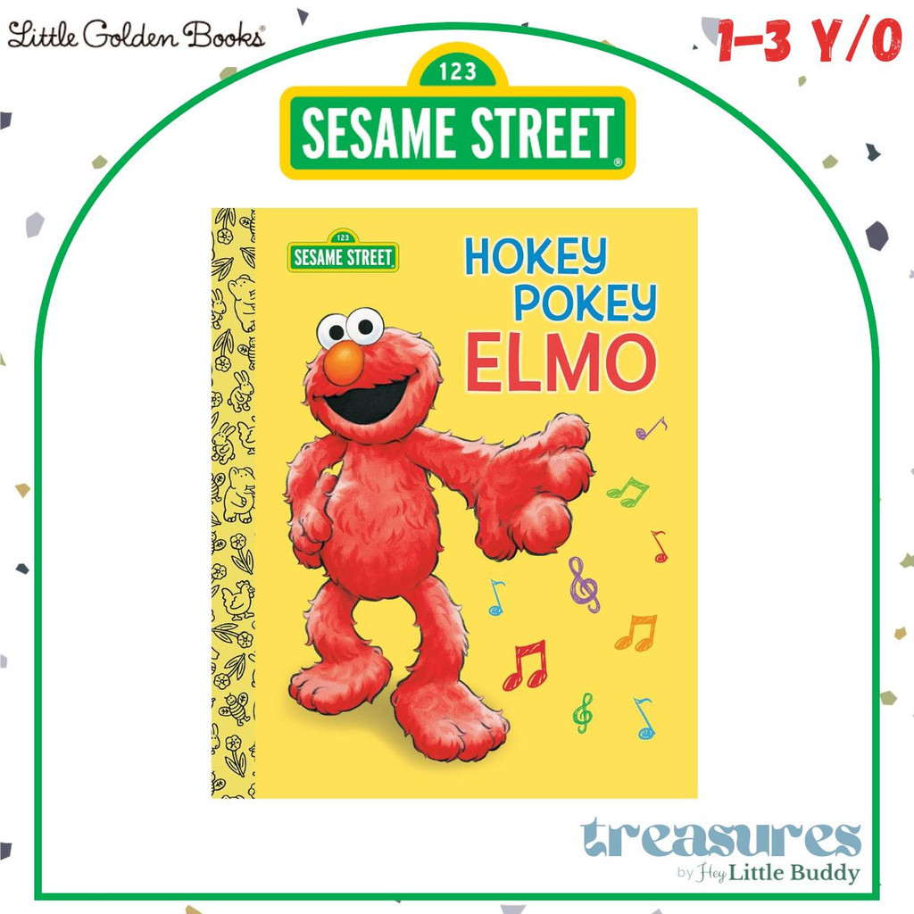 Sesame Street Hokey Pokey Elmo Little Golden Board Books หนังสือสําหรับเด็ก Boardbook