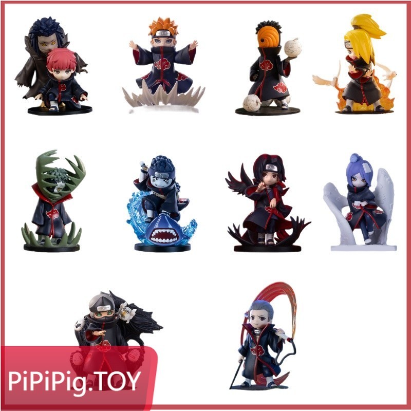 P POPMART POPMART Naruto Shippuden vs. กล่องปริศนาซีรีส์ Xiao Organization ของแท้ 100%