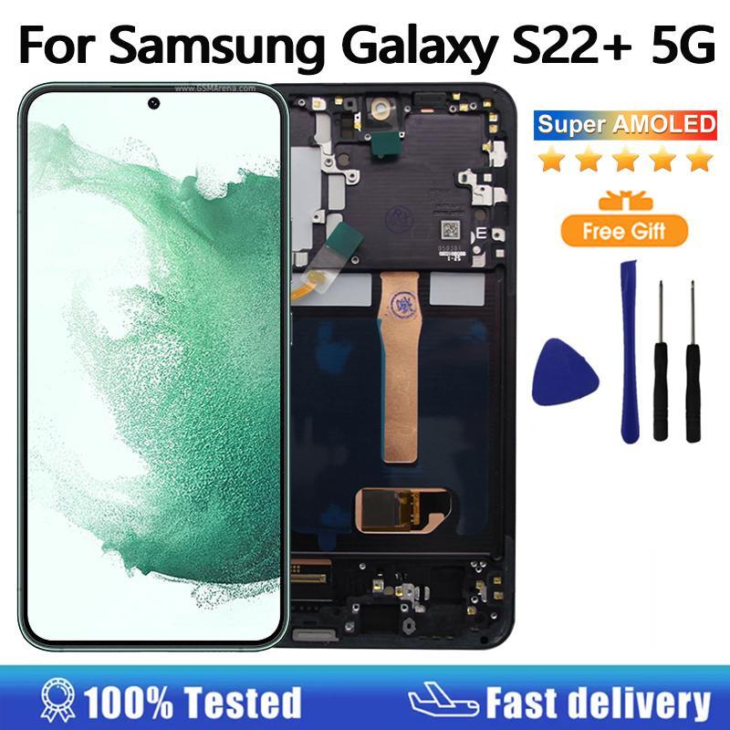 AMOLED S22 + จอแสดงผลสําหรับ Samsung Galaxy S22 Plus จอแสดงผล LCD Touch Screen Assembly สําหรับ Sams