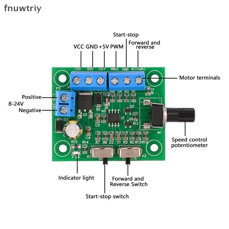 [fnuwtriy] DC 8V-24V Brushless DC Motor Driver Controller Board PWM Driver Fan Motor Speed Governor 