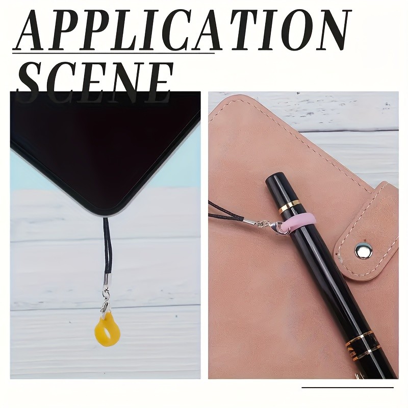 ร้านมิกะ ▏ 30ชิ้นมัลติฟังก์ชั่ซิลิโคนยืดหยุ่นแขวนแหวนลายเซ็นหน้าปากกาพลิกทุ่มเทป้องกันการสูญหายเชือกแหวนกันลื่นป้องกันการล้มออกแบ - รูปที่ 6