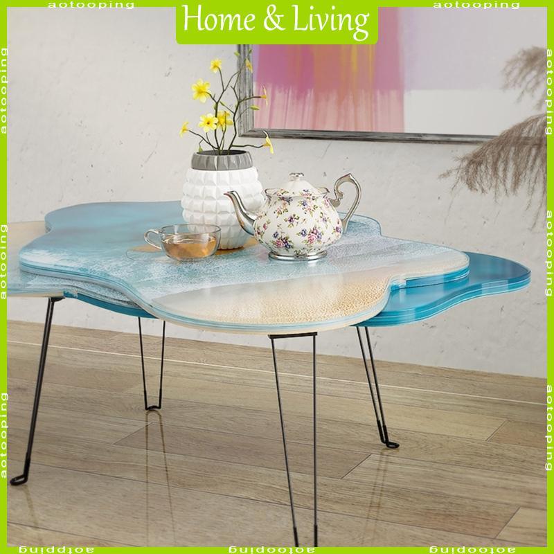 AOTOO River Table แม่พิมพ์ซิลิโคนรูปร่างไม่สม่ําเสมอโต๊ะ Drop กาว Epoxy Clay