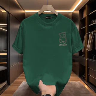 Basi💥เสื้อแฟชั่น เสื้อยืด oversize ผ้าฝ้าย100% แนวสตรีท ไม่ต้องรีดผ้า สวมใส่สบาย ผ้านิ่ม ลาย "COME ON Bear"