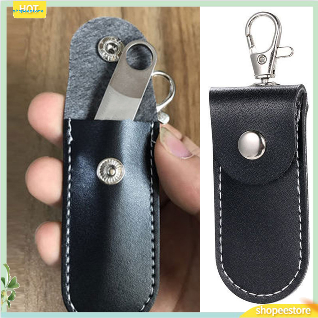 ร้านค้าร้านค้า|  แฟลชไดรฟ์เคสป้องกันพร้อมพวงกุญแจ U Disk Storage Case Stylish Usb Drive Case with Keyring Premium Faux Leather Flash Drive Cover for Protection and for Southe