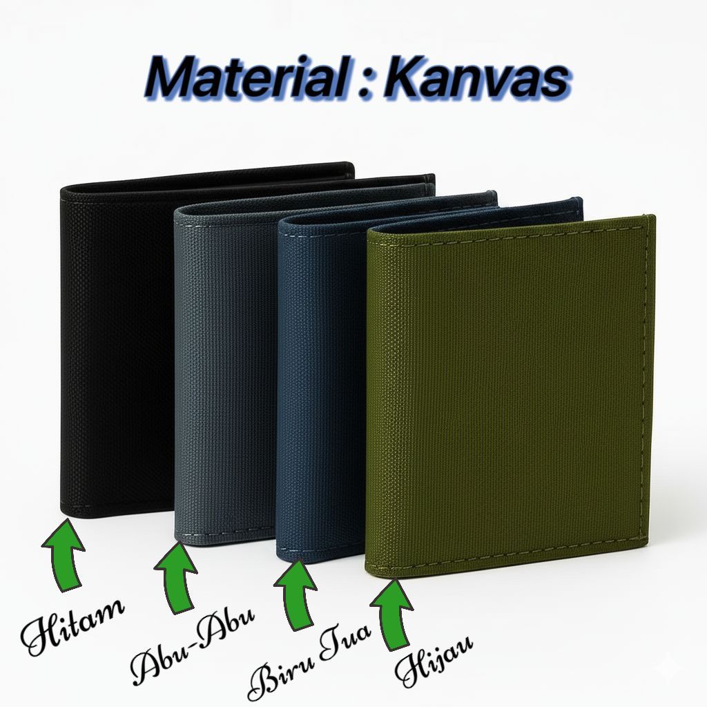 MENS PLAIN WALLET CANVAS FOLDING WALLET