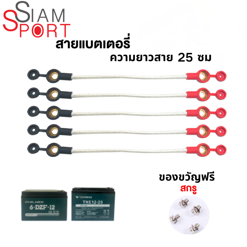 siamsport สายแบตเตอรี่ มอเตอร์ไซค์ไฟฟ้า จักรยานไฟฟ้า น็อตแบตเตอรี่ รถไฟฟ้าสกู๊ตเตอร์ รถไฟฟ้า3ล้อ สาย