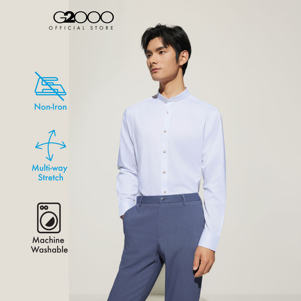 G2000 เสื้อเชิ้ตแขนยาวแบบทางการสำหรับผู้ชาย Smart Fit รุ่น 5112340200 WHITE