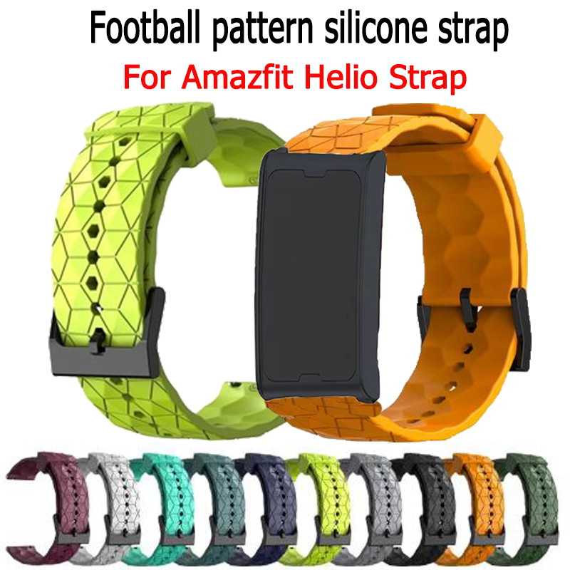 สําหรับ amazfit helio strap สายซิลิโคนรูปแบบฟุตบอลสร อยขอมือกีฬาสาย