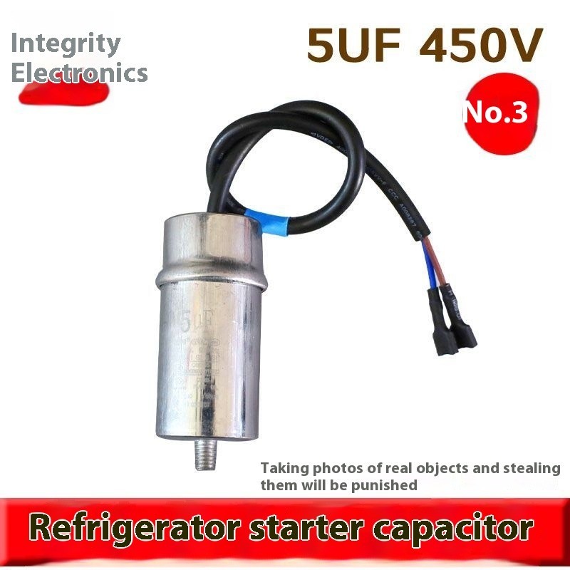 Refrigerator Freezer Compressor Start Run Capacitor3uF/4uF/5uF Universal Starter Capacitor Accessori