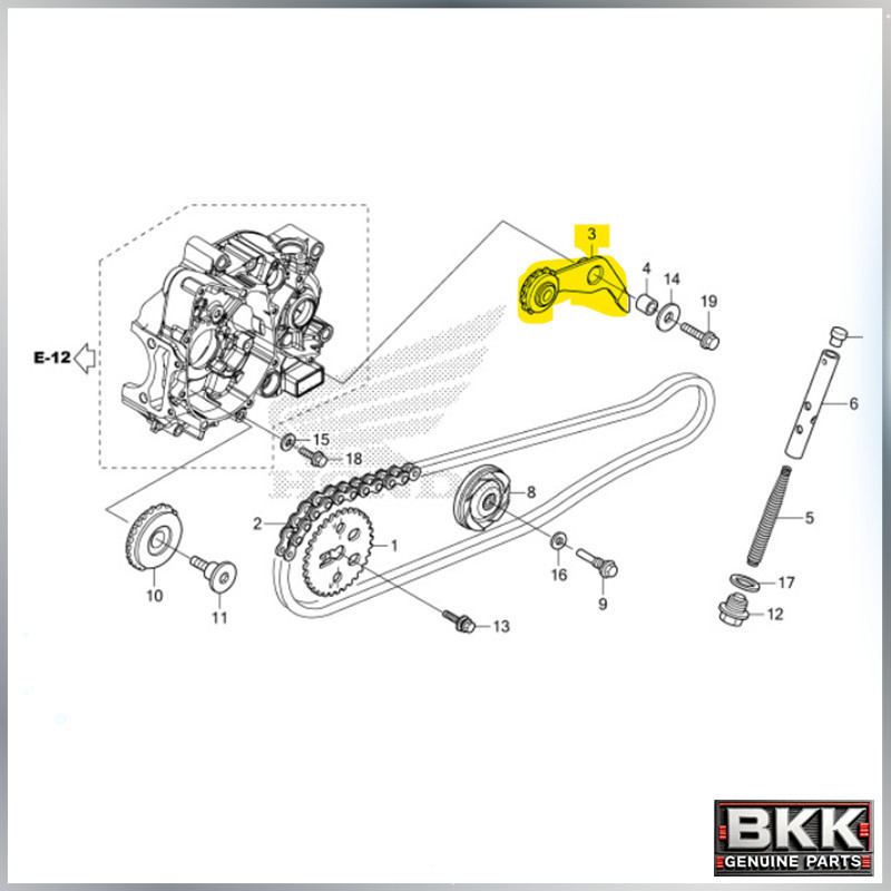 ขากดโซ่ราวลิ้นแท้ศูนย์ Wave125i ปลาวาฬ /Wave125iLED ปี19-22 /CT125 (14500-KYZ-900) - รูปที่ 2