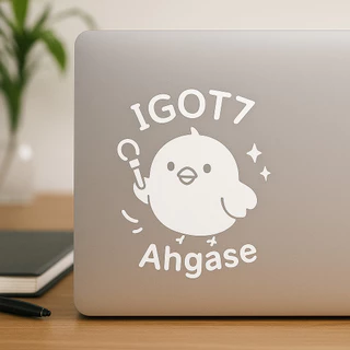 [ส่งภายใน 2 วัน] สติ๊กเกอร์อากาเซ่ i GOT7 Ahgase logo กันน้ำ ร์ติดติดรถ แถมมฟรีรูปgot7 คละแบบ 1ใบ