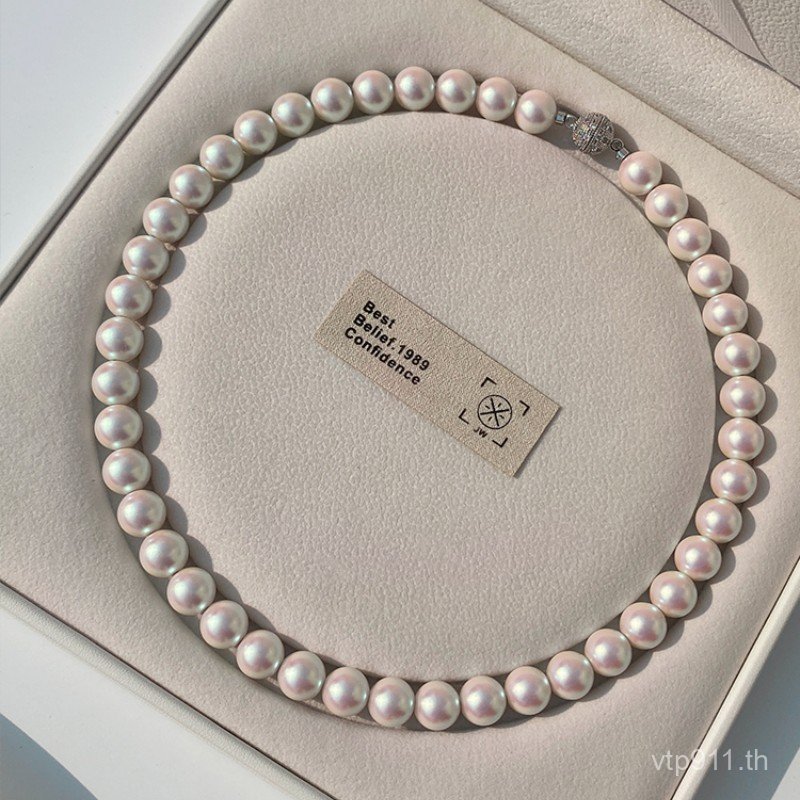 สร้อยคอคลาวิคูลIGHT เลียนแบบมุกสีชมพู สไตล์หรูหราและทนทาน พร้อม 느낌ไฮเอนด์ในฤดูร้อน