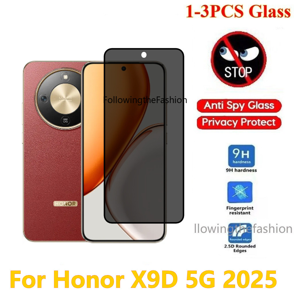 3 ชิ้นป้องกันหน้าจอความเป็นส่วนตัวสําหรับ Honor X9D 5G 2025 Honor X9D X9d X7D X9C สมาร์ท X7C Honor 400 200 สมาร์ทคลุมทั้งหมดกาวส่วนตัวกระจกนิรภัยป้องกันฟิล์ม Anti Spy Peeping
