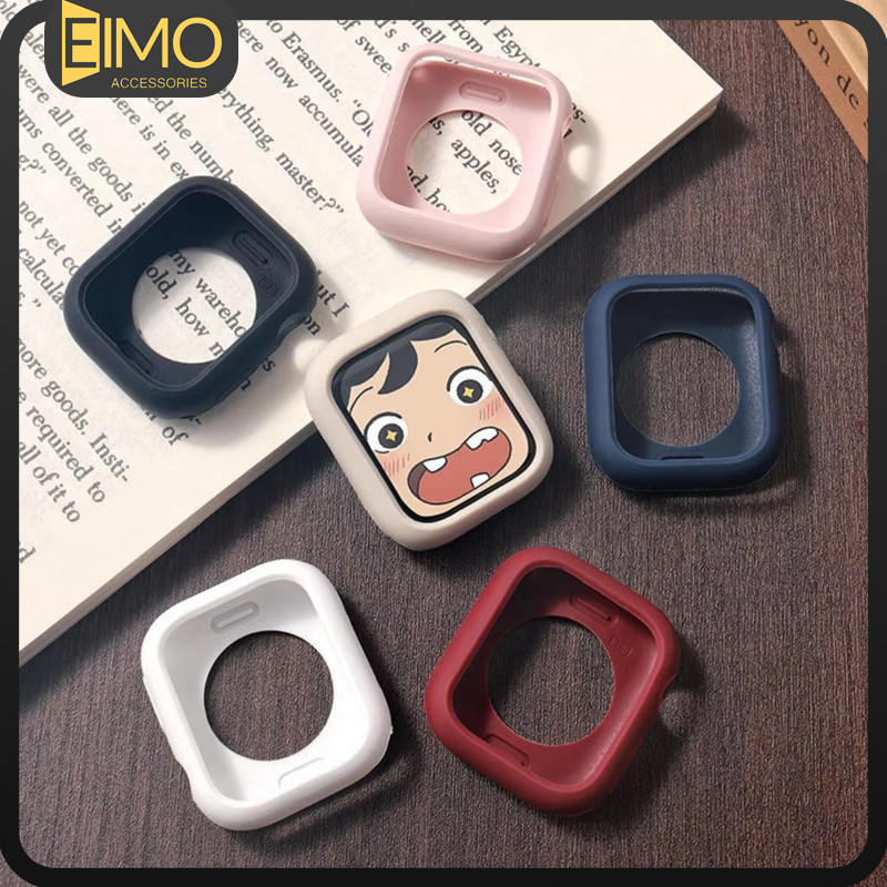 กรณีกันชนยาง for Iwatch Series 11 10 9 8 7 6 5 49 46 42 45 44 40 41 38mm Apple Watch SE Ultra 3 2 ปกป้องกันหน้าจอซิลิโคน