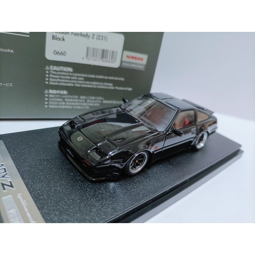 IG 1 43 Nissan Lady รถสปอร์ตสองประตูรุ่น Nissan Fairlady Z Z31 VG30 สีดํา
