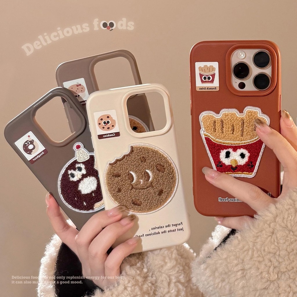 Plus Plush Gourmet French Fries เหมาะสําหรับ 15pro Max Apple 16 เคสโทรศัพท์ 3D iPhone17 นุ่ม Plush G