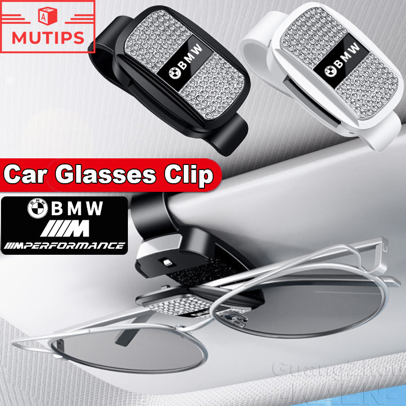 BMW รถ Sun Visor คลิปจัดเก็บข้อมูล ด้วย Card Holder กรณีแว่นตา ผู้ถือแว่นตาแดดแฟชั่น สำหรับ M Power 