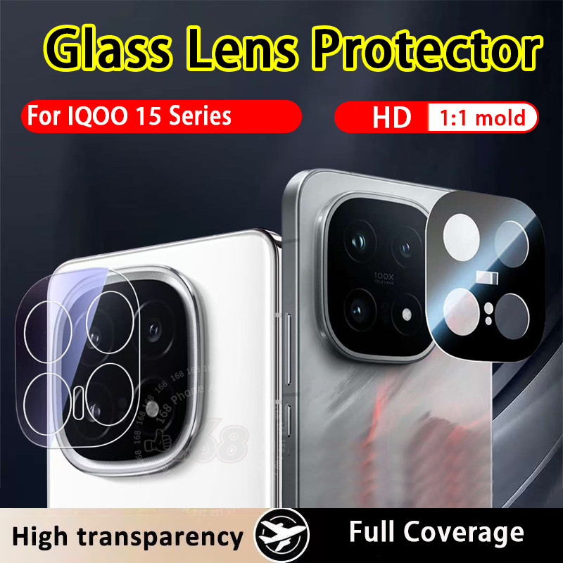 ฟิล์มกันรอยเลนส์สำหรับ IQOO 15 15R ฝาครอบกล้อง ครอบคลุมเต็มรูปแบบ กระจกนิรภัย 3D ฝาหลังกล้อง