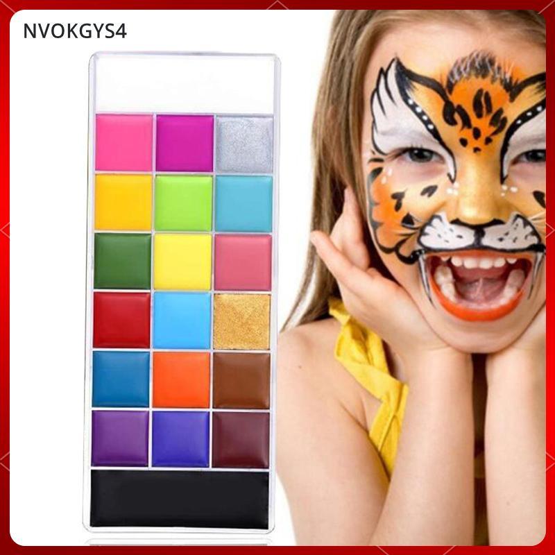 [nvokgys4] Face Body Paint Facepaints, Paint Palette, 12 สี Face Paint Pigment