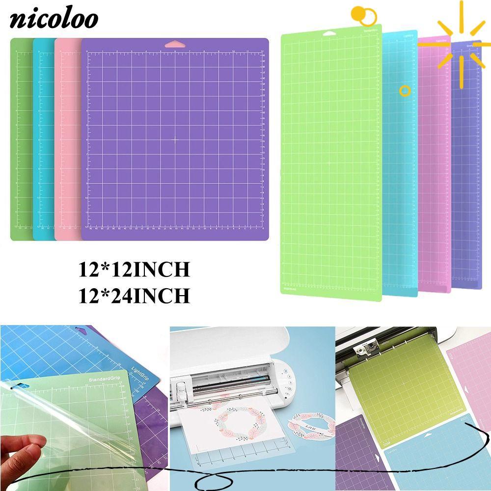 แผ่นรองตัด NICOLOO, แผ่นรองตัดกาว PVC, การ์ดหนาแบบพกพา Cameo Silhouette แผ่นรองเปลี่ยนด้ามจับที่แข็ง