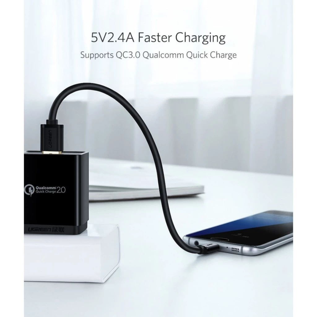 UGREEN สายชาร์จ Micro USB Braided Data Cable 18W QC3.0 thumbnail 4