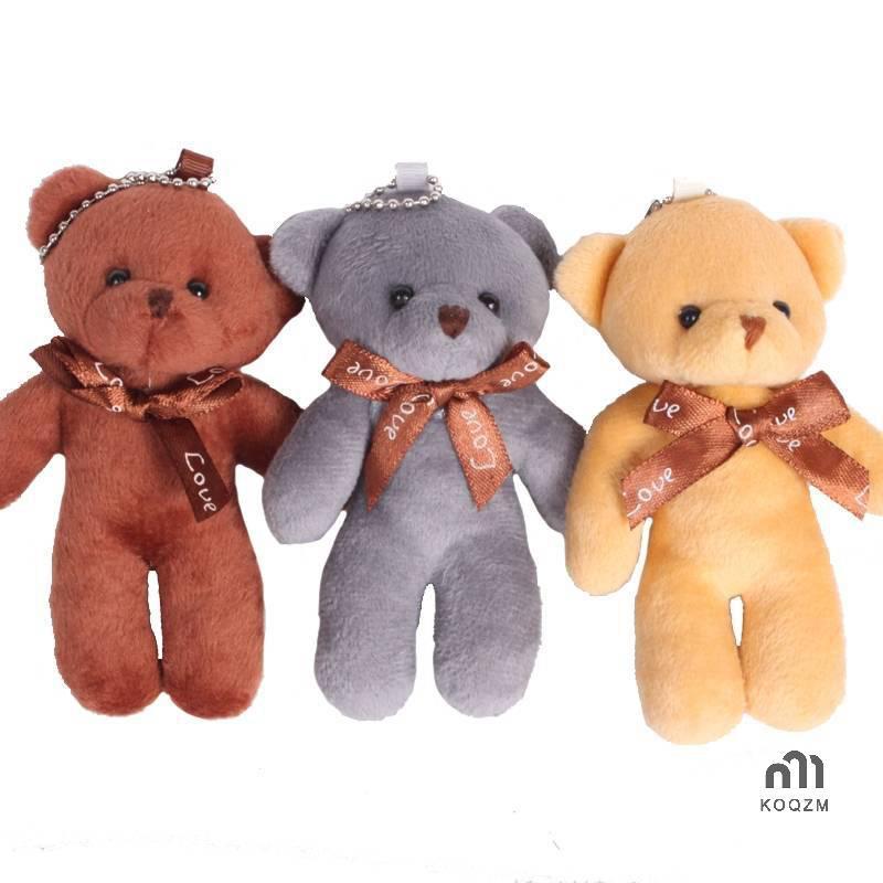 Koqzm ตุ๊กตาหมีนุ่ม12ชิ้น/ล็อต, ตุ๊กตาหมีเท็ดดี้แบร์ของเล่นของขวัญเล็กๆกระเป๋าจี้ตุ๊กตาใหม่