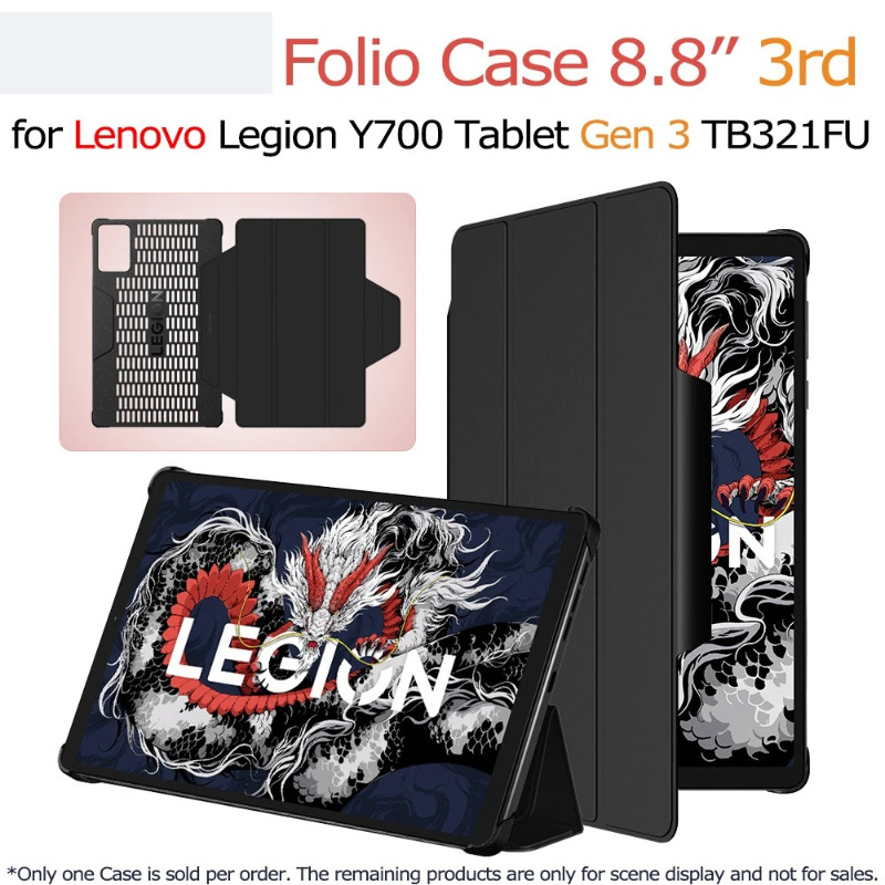สําหรับ Lenovo Legion Y700 แท็บเล็ต Gen3 TB321FU ป้องกันกระจายความร้อนแม่เหล็กที่ถอดออกได้สําหรับ LE