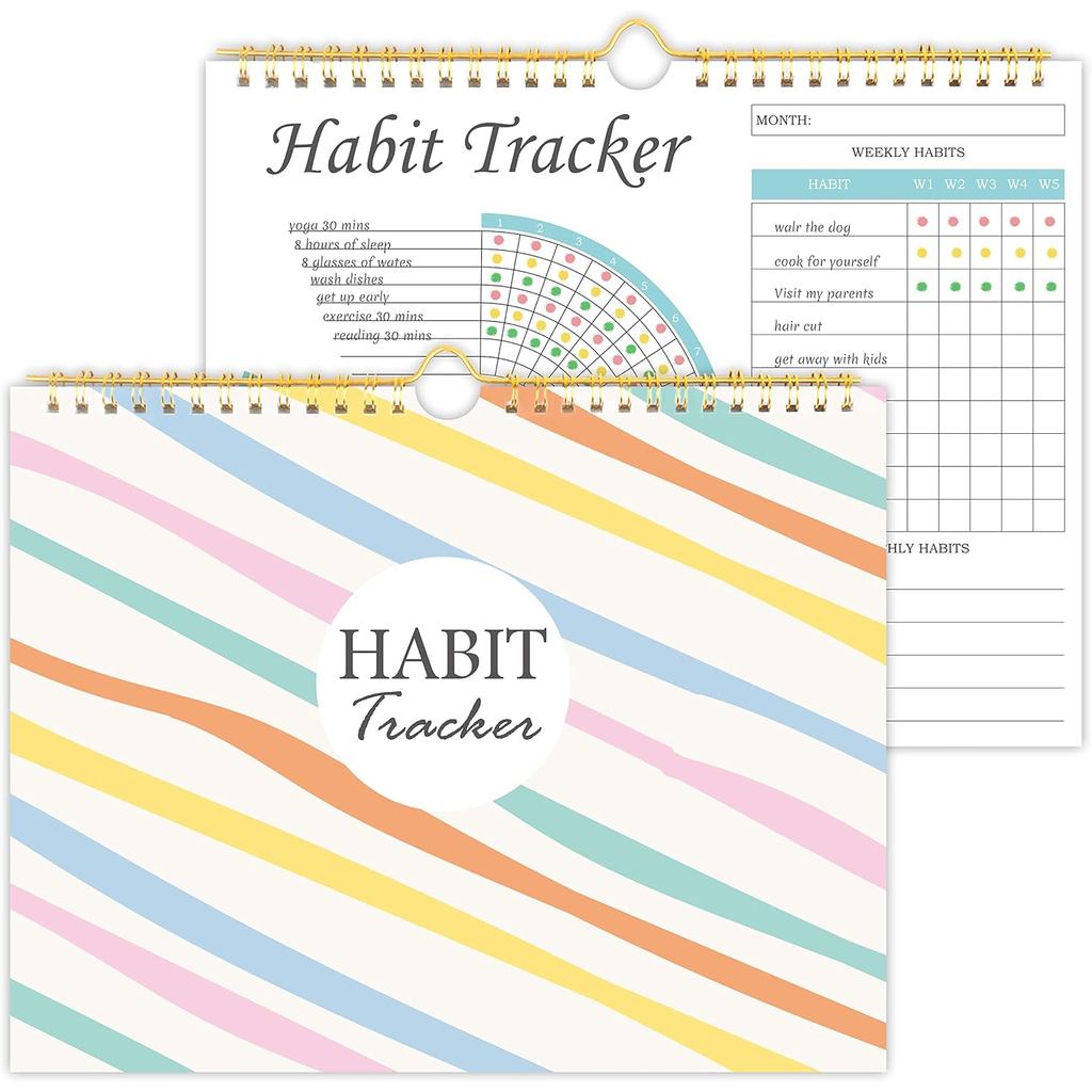 Habit Tracker Journal - ปฏิทิน Habit Tracker พร้อมเกลียวผูก–Undated Weekly และ Monthium Tracker เพื่