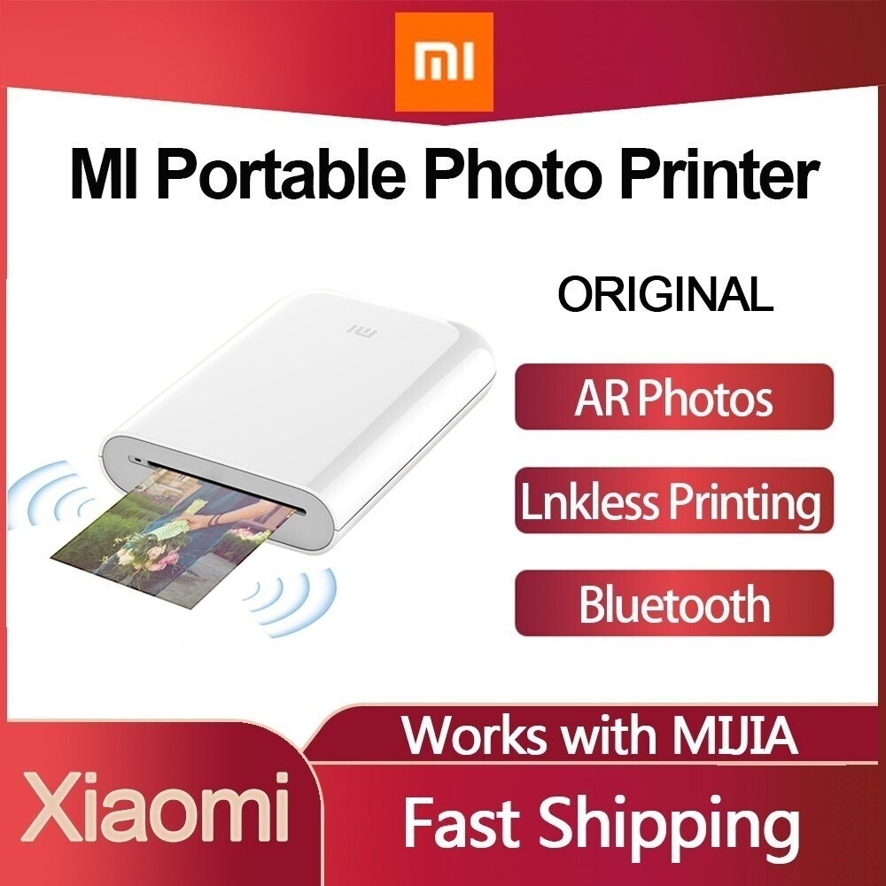 Xiaomi Portable Mini Pocket Photo Printer Kit Bluetooth Printer Mini Phone Printer for Mobile Phone 