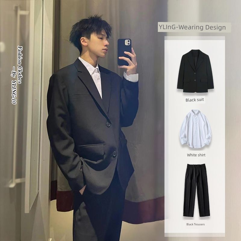 blazer เกาหลี blazer ผู้หญิง ฤดูใบไม้ผลิฤดูใบไม้ร่วงพรีเมี่ยมอย่างเป็นทางการชุดสูทผู้ชายทุกการแข่งขั