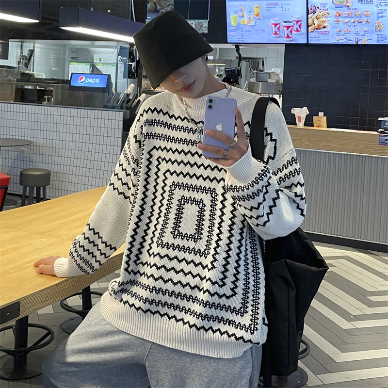 เสื้อกันหนาวสไตล์ฮ่องกongญี่ปุ่นย้อนยุค ครึ่งคอเต่า สำหรับทั้งผู้ชายและผู้หญิง ออกแบบให้สวมใส่ได้ง่า