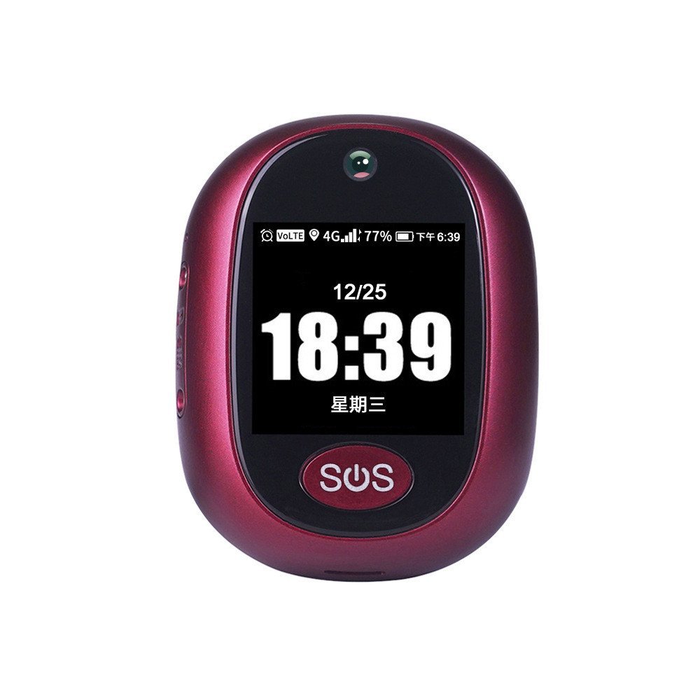 เพจเจอร์ Locator Pedometer Anti-Lost 4G แน่น SOS สมาร์ทจี้สร้อยคอ One-Click HMOW