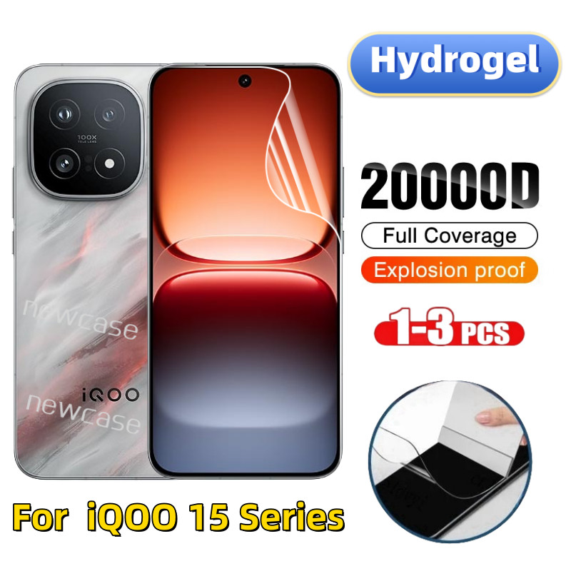 1-3 ชิ้นด้านหน้าคลุมทั้งหมดป้องกัน Tpu Hydrogel ฟิล์มสําหรับ iQOO 15 13 5G 2025 iQOO15 iQOO13 Clear 