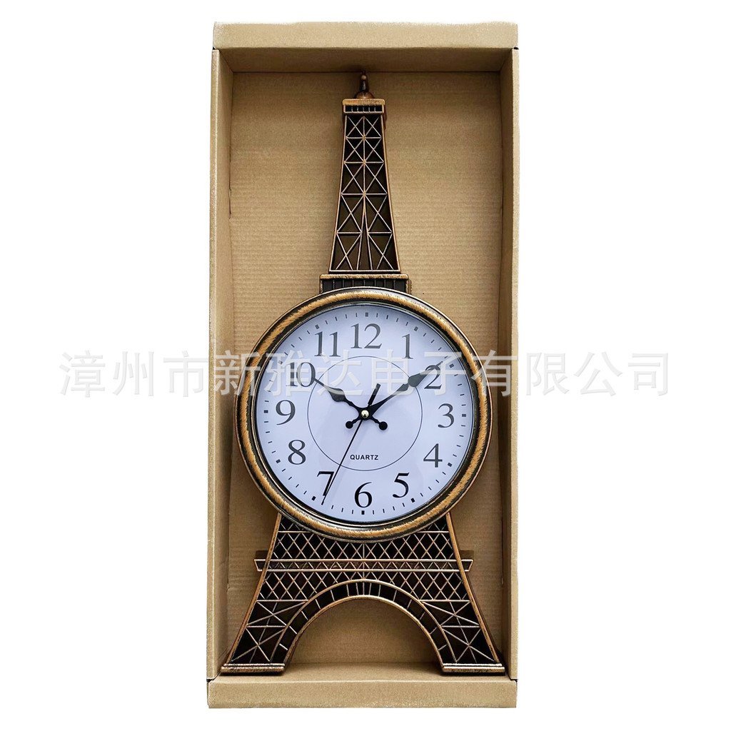 นาฬิกาแขวนพลาสติกลวดลายหอไอเฟลปารีสแบบการ์ตูน NE-303