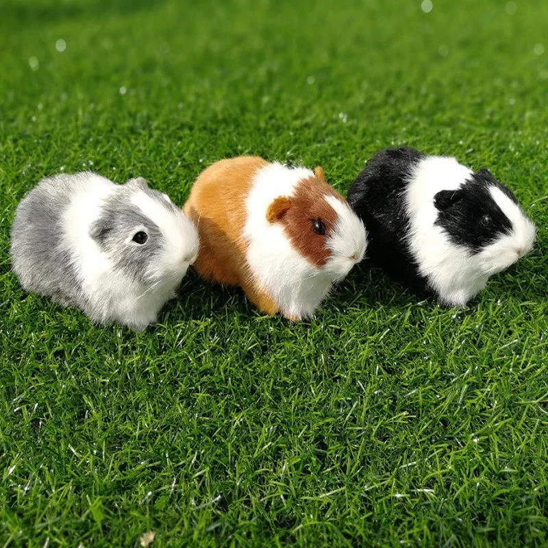 Simulation Fur Guinea Pig Animal Plush Stuffed Doll Hamster Doll Plush Toy Soft Stuffed Animal Figur