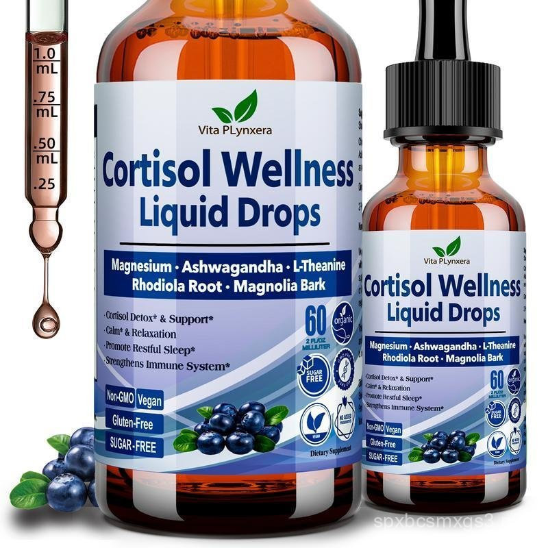 Vita PLynxera Cortisol อาหารเสริม Liquid Drops,cortisol manager,17-in-1 Cortisol Male Detox,ashwagan