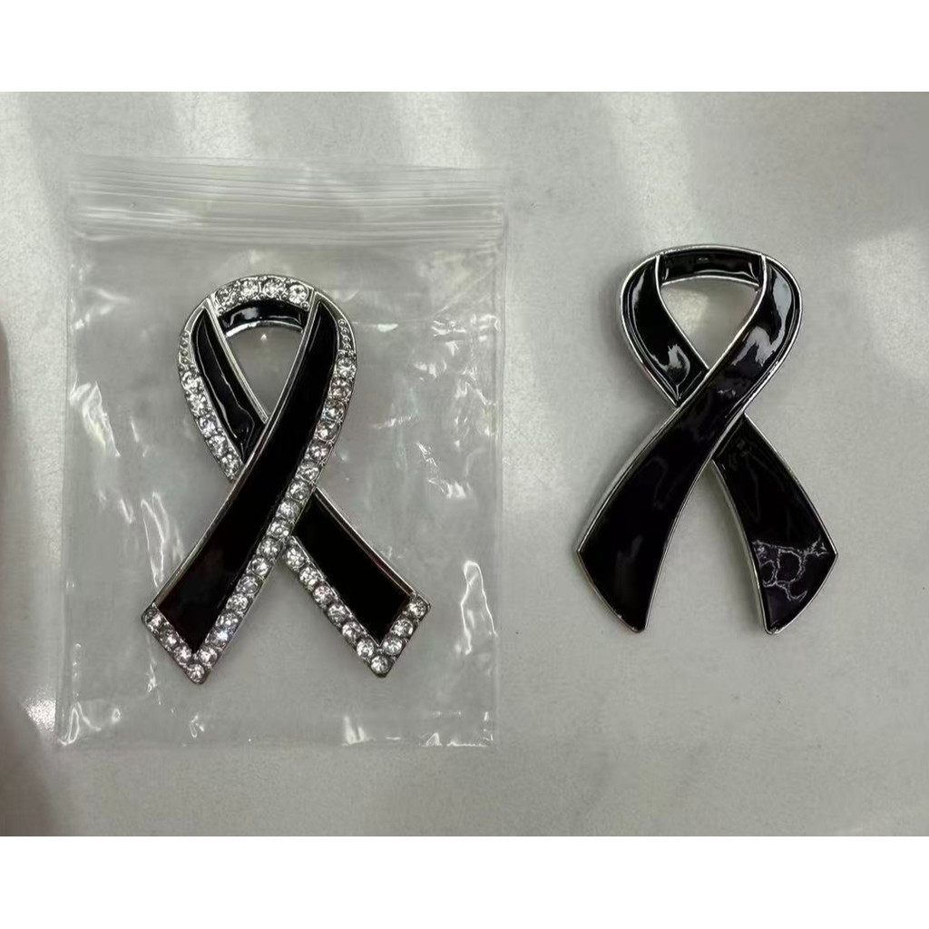 เข็มกลัดริบบิ้นไว้ทุกข์สีดำ ส่งในไทย ไว้อาลัย งานสีดำ สำหรับติดเสื้อ ราคา ถูกที่สุด ดีลบีเคเค แกลเลอรีภาพที่ 9