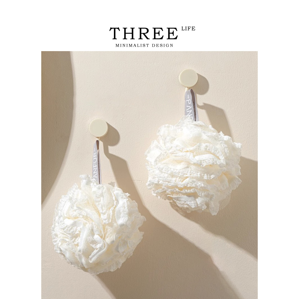 Tlife · · Bath Ball ลูกบอลดอกไม้ไม่กระจัดกระจายระดับไฮเอนด์ ลูกบอลอาบน้ําฟองนุ่มพิเศษแบบใช้คู่ | ลูก