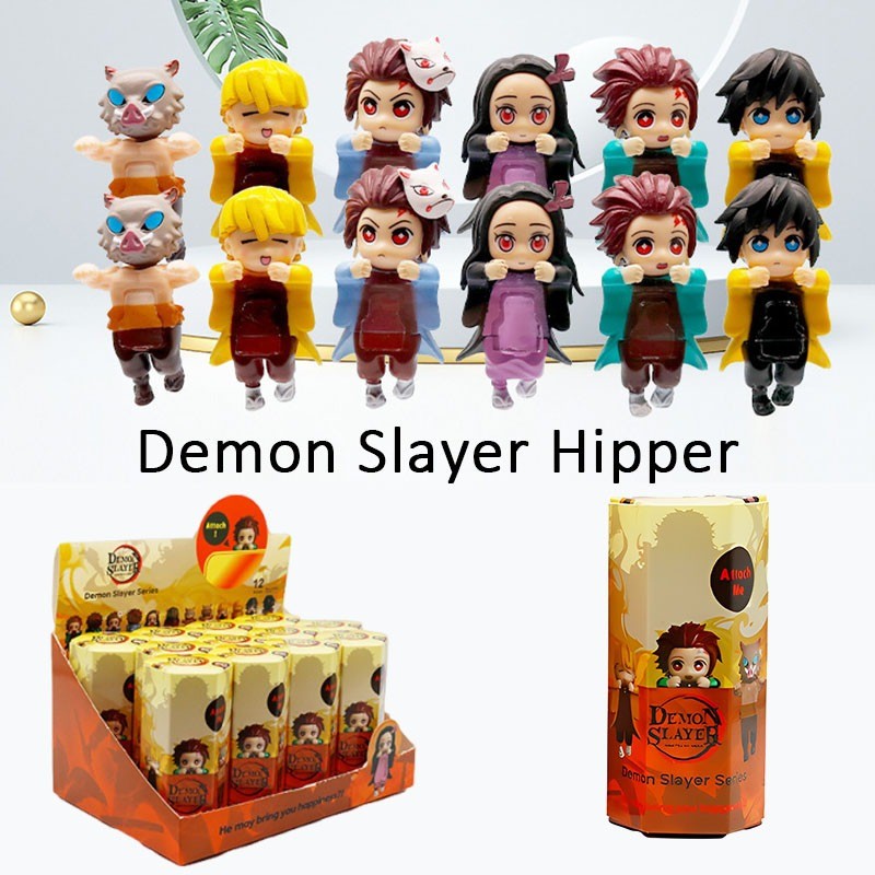 1 ชิ้น Rendom Demon Slayer Hipper อุปกรณ์เสริมโทรศัพท์ Demon Slayer Hipper ตกแต่งรุ่น