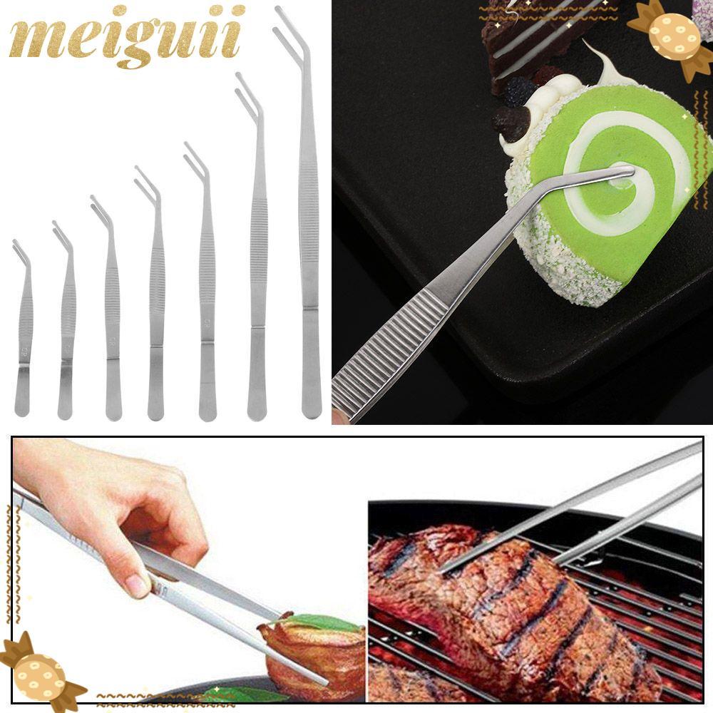 MEIGUII อาหาร Tweezer เครื่องมือในครัวการนําเสนอการนําเสนอคลิปบาร์บีคิว