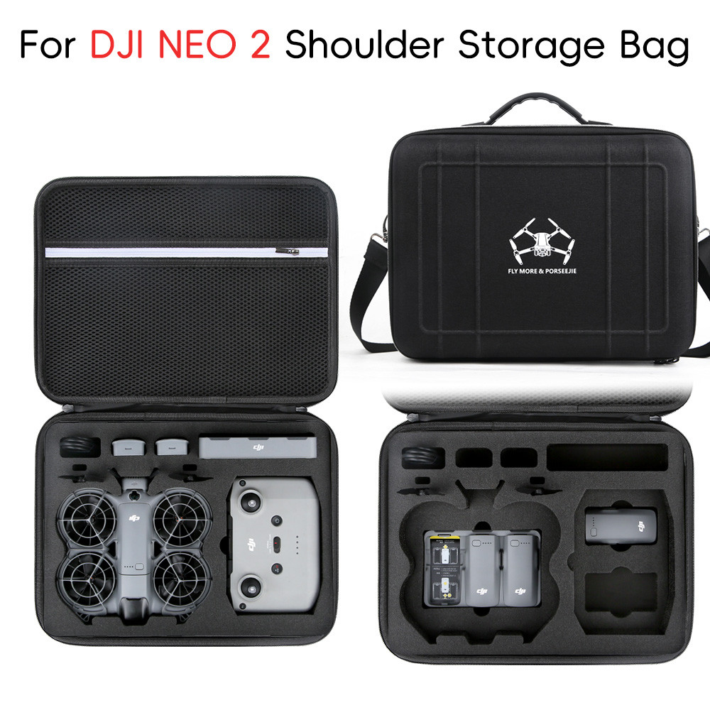 สําหรับ DJI NEO2 ถุงเก็บ drone flying ชุด RC-N3 รีโมทคอนโทรลแบบพกพาไหล่และ crossbody กล่องเก็บ DJI Neo2 กระเป๋าเดินทางอุปกรณ์เสริม
