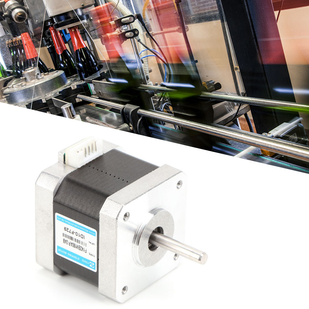 24V / 1.5A Nema 17 สเต็ปเปอร์มอเตอร์ 2 เฟส 0.4 NM 1.8 °การควบคุมอุตสาหกรรมก้าว