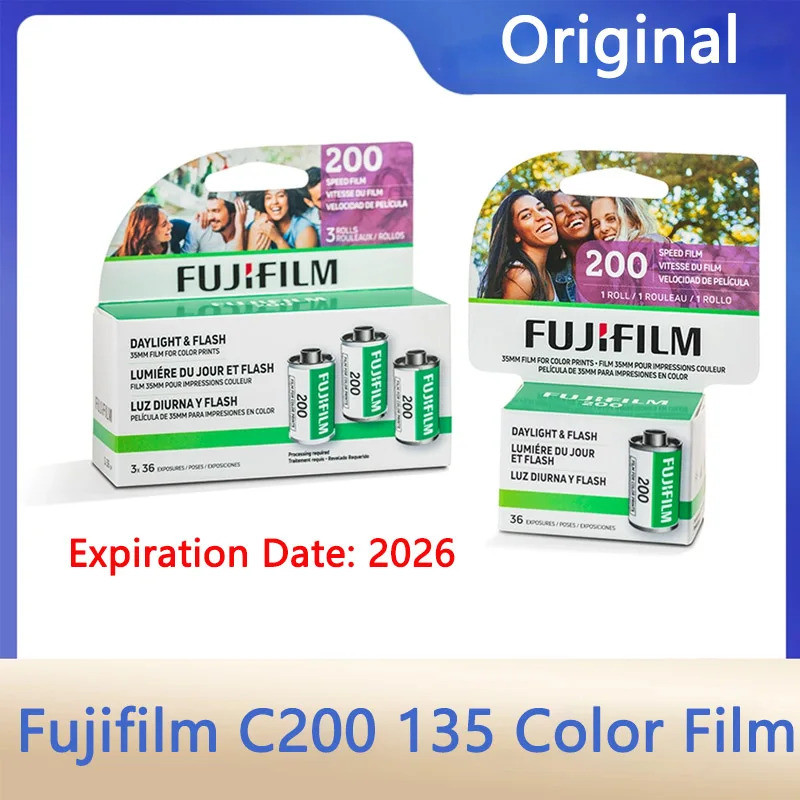 1/2/3/5 ม้วน Fujifilm C200 135 ฟิล์มสีลบ 35 มม.ฟิล์ม 36 สําหรับ Kodak 135 กล้องฟิล์ม M35/m38/f8/f9/h