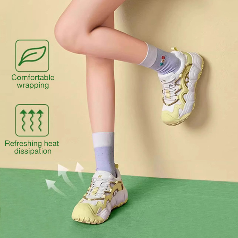 CAMEL CROWN รองเท้าผ้าใบผู้หญิง สไตล์ chunky สำหรับสวมใส่กลางแจ้งและการลำลอง - รูปที่ 3