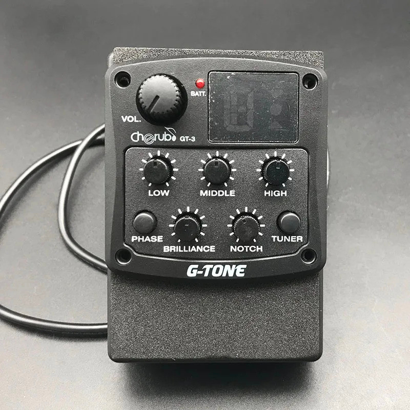 Cherub G - tone Gt-6/5/4/3 3band 4 - band กีตาร์อะคูสติก Equalizer Tuner Guitarra Preamp Piezo Picku