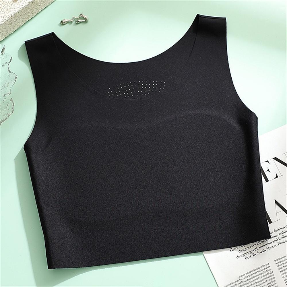 【สินค้าพร้อมส่ง】 【S-3XL】เสื้อรัดหน้าอกทอมบอยแบบไม่มีรอยสำหรับวิ่งเทรนนิ่ง เสื้อรัดหน้าอกกันกระแทก เสื้อรัดตัว สีพื้นเรียบง่ายพร้อมแผ่นเสริมหน้าอก สายสะพายไหล่กว้าง สวมใส่สบาย ระบายอากาศได้ดี 【LuckServeX】 - รูปที่ 6