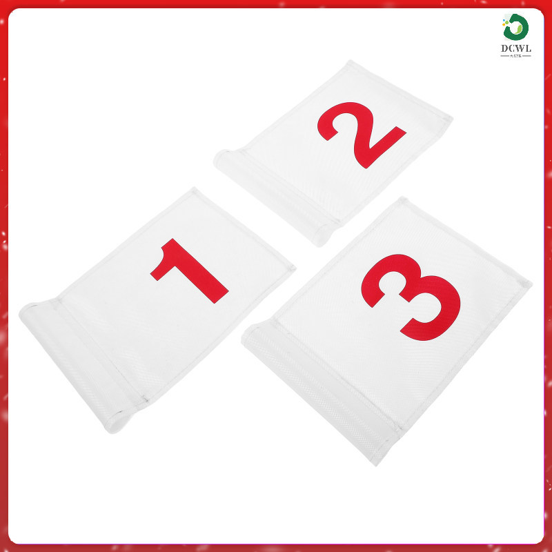 3pcs Mini Golf Flags: 8.65 X 6.29 นิ้ว 1-3 Nylon Golf Pin Flags สําหรับ Putting สีเขียวหลอดแทรกจํานว