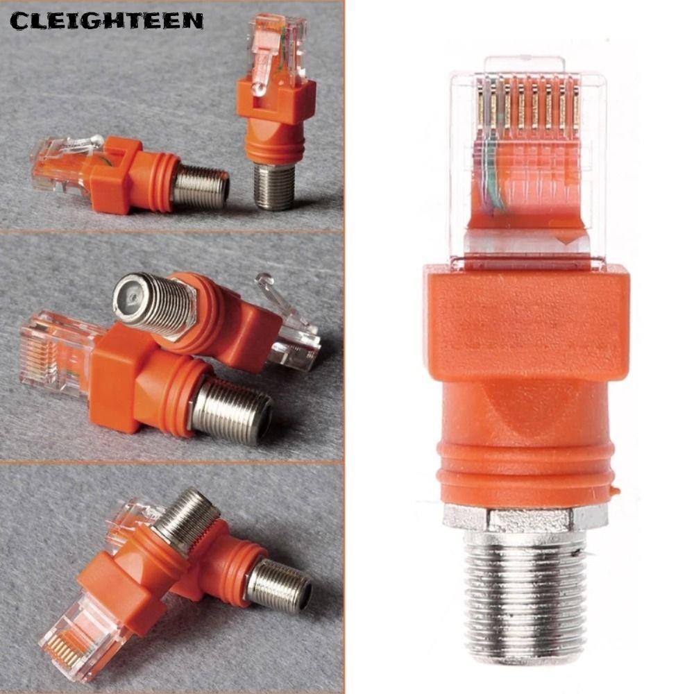 CLEIGHTEEN RJ45 ถึง RF Connector, Coupler ขั้วต่อสายไฟ RJ45 ถึง RF หญิงซ็อกเก็ต BNC F-Type Connector